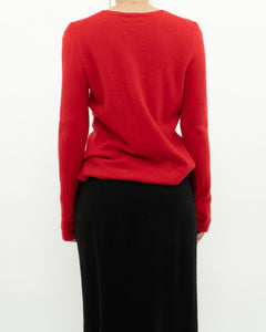 TAHARI x Red Pure Cashmere Sweater (XS-L)