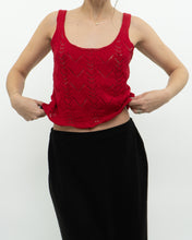 Load image into Gallery viewer, Modern x Red Knit Crop Tank (S)