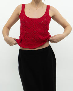 Modern x Red Knit Crop Tank (S)