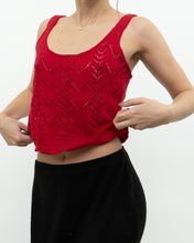 Load image into Gallery viewer, Modern x Red Knit Crop Tank (S)