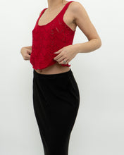 Load image into Gallery viewer, Modern x Red Knit Crop Tank (S)