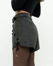 Load image into Gallery viewer, SELF PORTRAIT x Black Faux Leather Booty Shorts (XS, S)