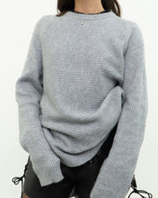 Load image into Gallery viewer, REISS x Grey, Blue Soft Wool-Blend Knit Sweater (S-L)