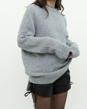 Load image into Gallery viewer, REISS x Grey, Blue Soft Wool-Blend Knit Sweater (S-L)