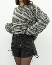 Load image into Gallery viewer, CURRENT ELLIOTT x Black, White Knit Wool-Blend Sweater (XS-L)