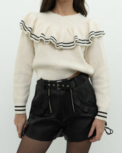 Load image into Gallery viewer, SELF PORTRAIT x Cream Knit Cotton-Blend Cropped Sweater (XS, S)