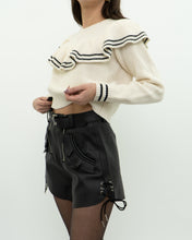 Load image into Gallery viewer, SELF PORTRAIT x Cream Knit Cotton-Blend Cropped Sweater (XS, S)