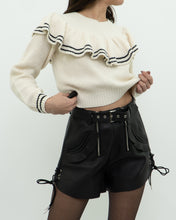 Load image into Gallery viewer, SELF PORTRAIT x Cream Knit Cotton-Blend Cropped Sweater (XS, S)