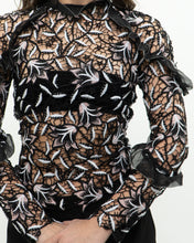 Load image into Gallery viewer, SELF PORTRAIT x Black Lace Blouse (XS, S)