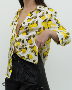 L'AGENCE x Lemon Silk Blouse (XS, S)