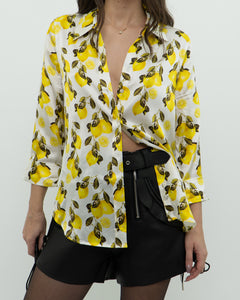 L'AGENCE x Lemon Silk Blouse (XS, S)