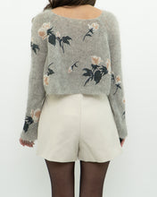 Load image into Gallery viewer, SNIDEL x Grey Floral Embroidered Mohair Sweater (XS-M)