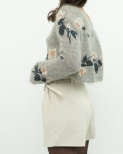 Load image into Gallery viewer, SNIDEL x Grey Floral Embroidered Mohair Sweater (XS-M)