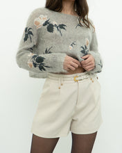 Load image into Gallery viewer, SNIDEL x Grey Floral Embroidered Mohair Sweater (XS-M)