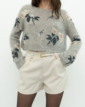 Load image into Gallery viewer, SNIDEL x Grey Floral Embroidered Mohair Sweater (XS-M)