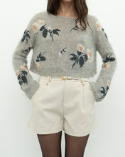 Load image into Gallery viewer, SNIDEL x Grey Floral Embroidered Mohair Sweater (XS-M)