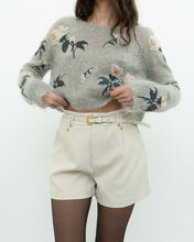 Load image into Gallery viewer, SNIDEL x Grey Floral Embroidered Mohair Sweater (XS-M)