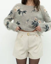 Load image into Gallery viewer, SNIDEL x Grey Floral Embroidered Mohair Sweater (XS-M)