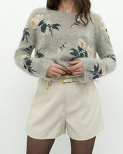 Load image into Gallery viewer, SNIDEL x Grey Floral Embroidered Mohair Sweater (XS-M)