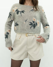 Load image into Gallery viewer, SNIDEL x Grey Floral Embroidered Mohair Sweater (XS-M)