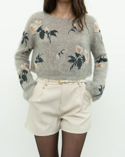 Load image into Gallery viewer, SNIDEL x Grey Floral Embroidered Mohair Sweater (XS-M)