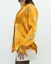 Load image into Gallery viewer, EQUIPMENT x Orange, Grey Floral Pure Silk Blouse (XS, S)