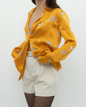 Load image into Gallery viewer, EQUIPMENT x Orange, Grey Floral Pure Silk Blouse (XS, S)