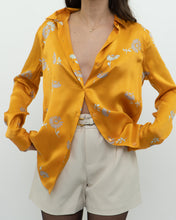 Load image into Gallery viewer, EQUIPMENT x Orange, Grey Floral Pure Silk Blouse (XS, S)