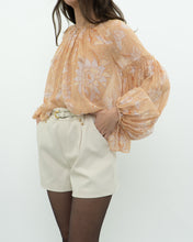 Load image into Gallery viewer, ULLA JOHNSON x Peach Patterned Silk Blouse (XS-M)