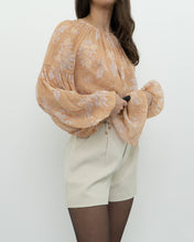 Load image into Gallery viewer, ULLA JOHNSON x Peach Patterned Silk Blouse (XS-M)