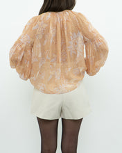 Load image into Gallery viewer, ULLA JOHNSON x Peach Patterned Silk Blouse (XS-M)