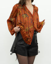 Load image into Gallery viewer, ba&amp;sh x Orange Silk Patterned Blouse (XS-M)