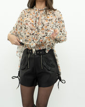 Load image into Gallery viewer, JOIE x Cream Floral Frilly Silk Blouse (XS-M)