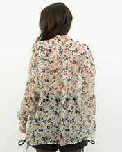 Load image into Gallery viewer, JOIE x Cream Floral Frilly Silk Blouse (XS-M)