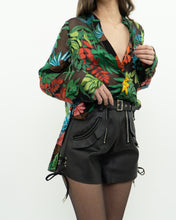 Load image into Gallery viewer, ALICE + OLIVIA x Tropical Floral Silk-Blend Blouse (XS-M)