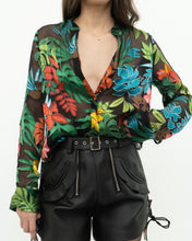 Load image into Gallery viewer, ALICE + OLIVIA x Tropical Floral Silk-Blend Blouse (XS-M)