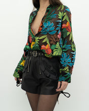 Load image into Gallery viewer, ALICE + OLIVIA x Tropical Floral Silk-Blend Blouse (XS-M)