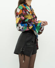 Load image into Gallery viewer, ALICE + OLIVIA Black &amp; Colourful Floral Blouse (XS, S)