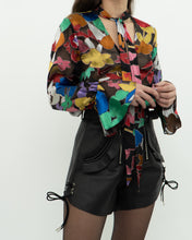 Load image into Gallery viewer, ALICE + OLIVIA Black &amp; Colourful Floral Blouse (XS, S)