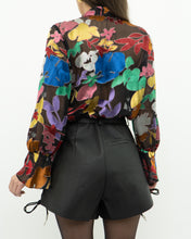 Load image into Gallery viewer, ALICE + OLIVIA Black &amp; Colourful Floral Blouse (XS, S)