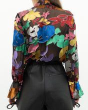 Load image into Gallery viewer, ALICE + OLIVIA Black &amp; Colourful Floral Blouse (XS, S)