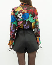 Load image into Gallery viewer, ALICE + OLIVIA Black &amp; Colourful Floral Blouse (XS, S)