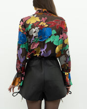 Load image into Gallery viewer, ALICE + OLIVIA Black &amp; Colourful Floral Blouse (XS, S)