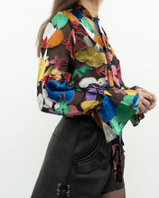 Load image into Gallery viewer, ALICE + OLIVIA Black &amp; Colourful Floral Blouse (XS, S)