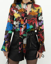 Load image into Gallery viewer, ALICE + OLIVIA Black &amp; Colourful Floral Blouse (XS, S)