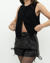 Load image into Gallery viewer, A.L.C. x Black Silk-blend Cropped Tank (XS, S)