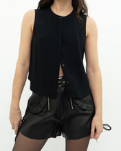 Load image into Gallery viewer, A.L.C. x Black Silk-blend Cropped Tank (XS, S)