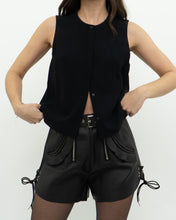 Load image into Gallery viewer, A.L.C. x Black Silk-blend Cropped Tank (XS, S)