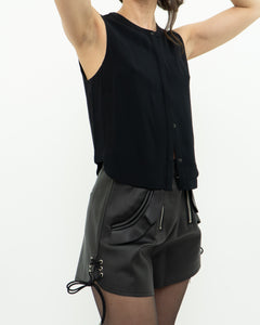 A.L.C. x Black Silk-blend Cropped Tank (XS, S)