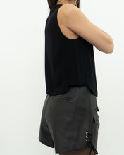 Load image into Gallery viewer, A.L.C. x Black Silk-blend Cropped Tank (XS, S)